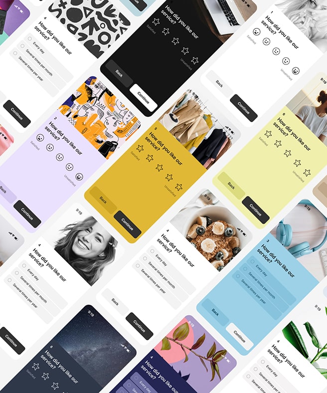New theme library in the Survio app.
