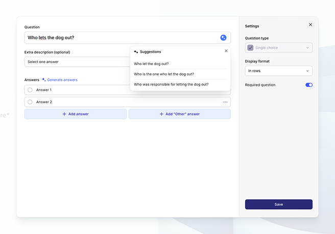 Anketno preoblikovanje z umetno inteligenco