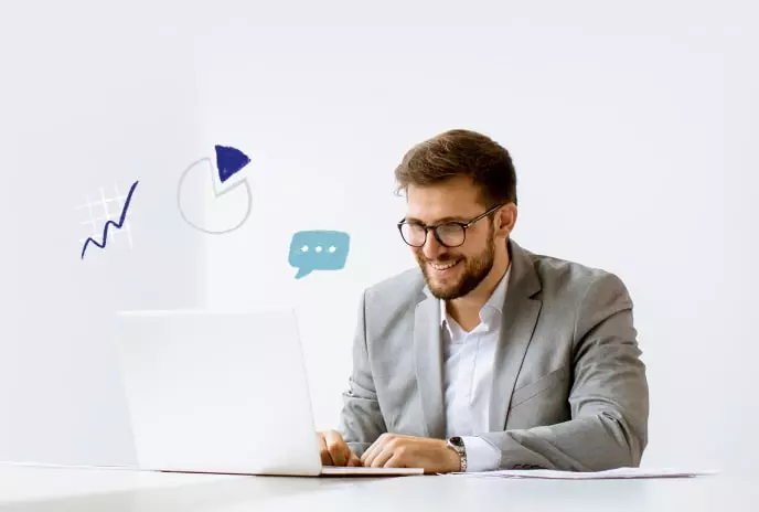A marketingvezető BI dashboardokkal mutatja be a felmérés eredményeit