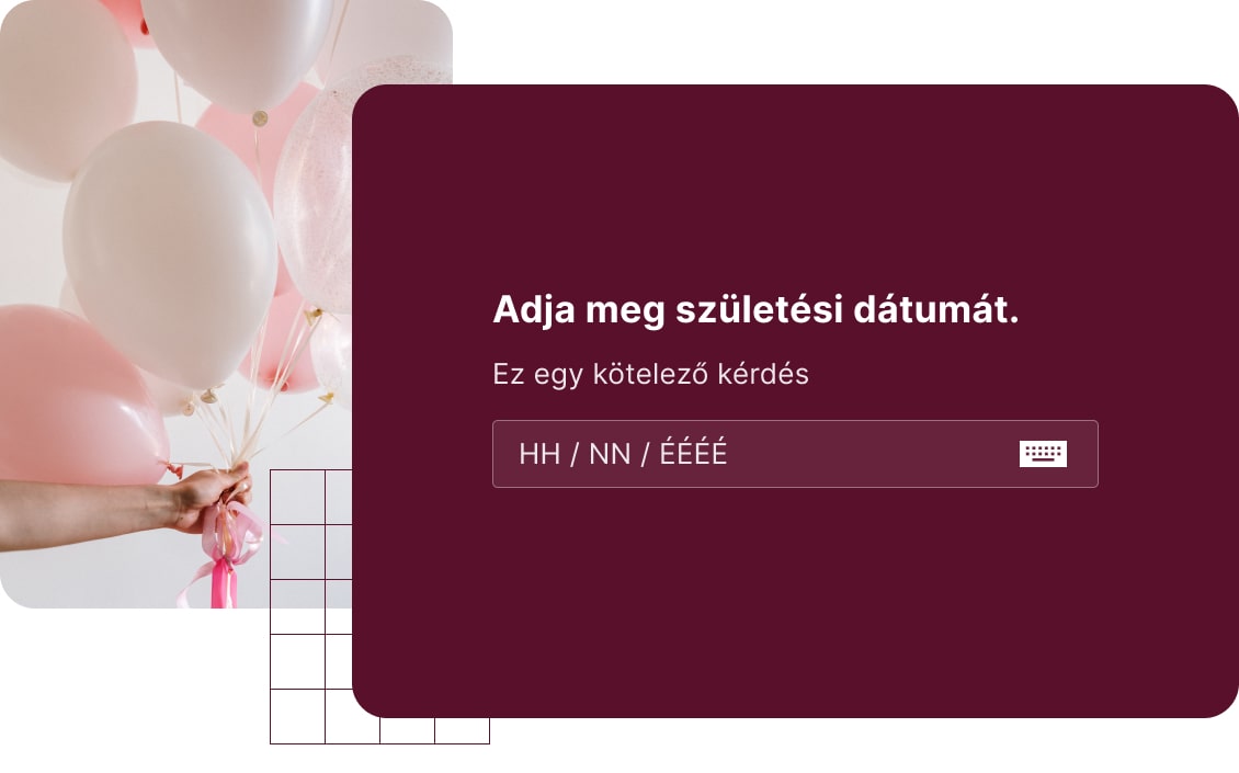 Nyitott szöveges kérdés - dátum