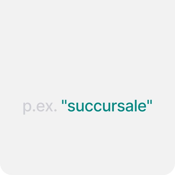 Exemple de paramètre personnalisé - succursale