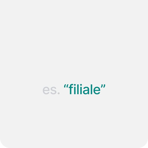 Esempio di parametro personalizzato - filiale