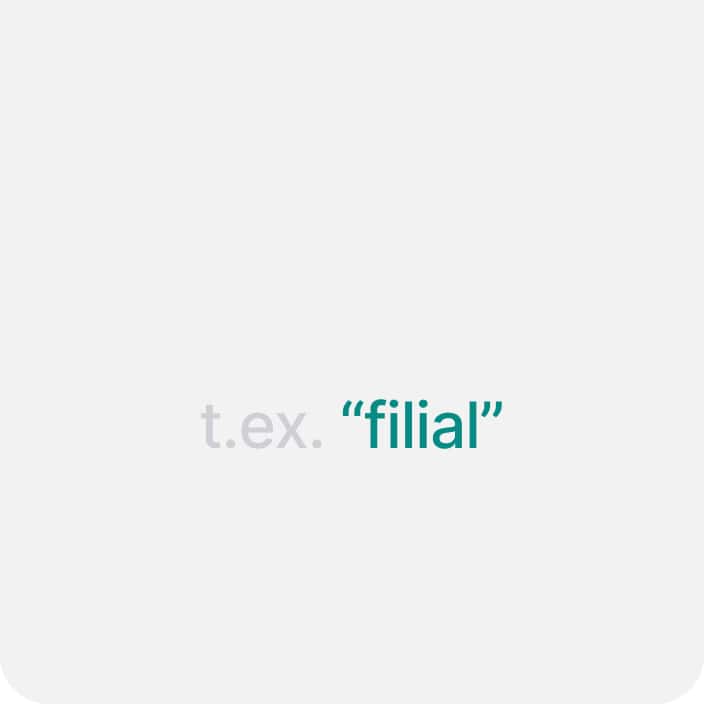 Exempel på en anpassad parameter - filial
